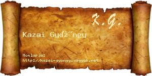 Kazai Gyöngy névjegykártya